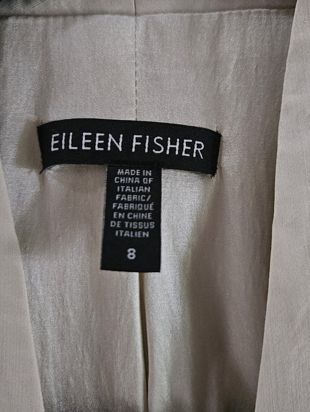 Eileen FIsher Polished Ramie Stretch Jacket Blazer - Picture 11 of 11